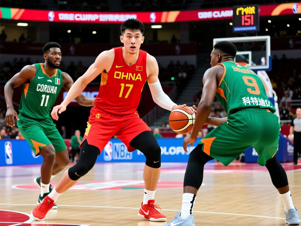 19年世界杯回顾郭艾伦17分9助攻，中国力克科特迪瓦